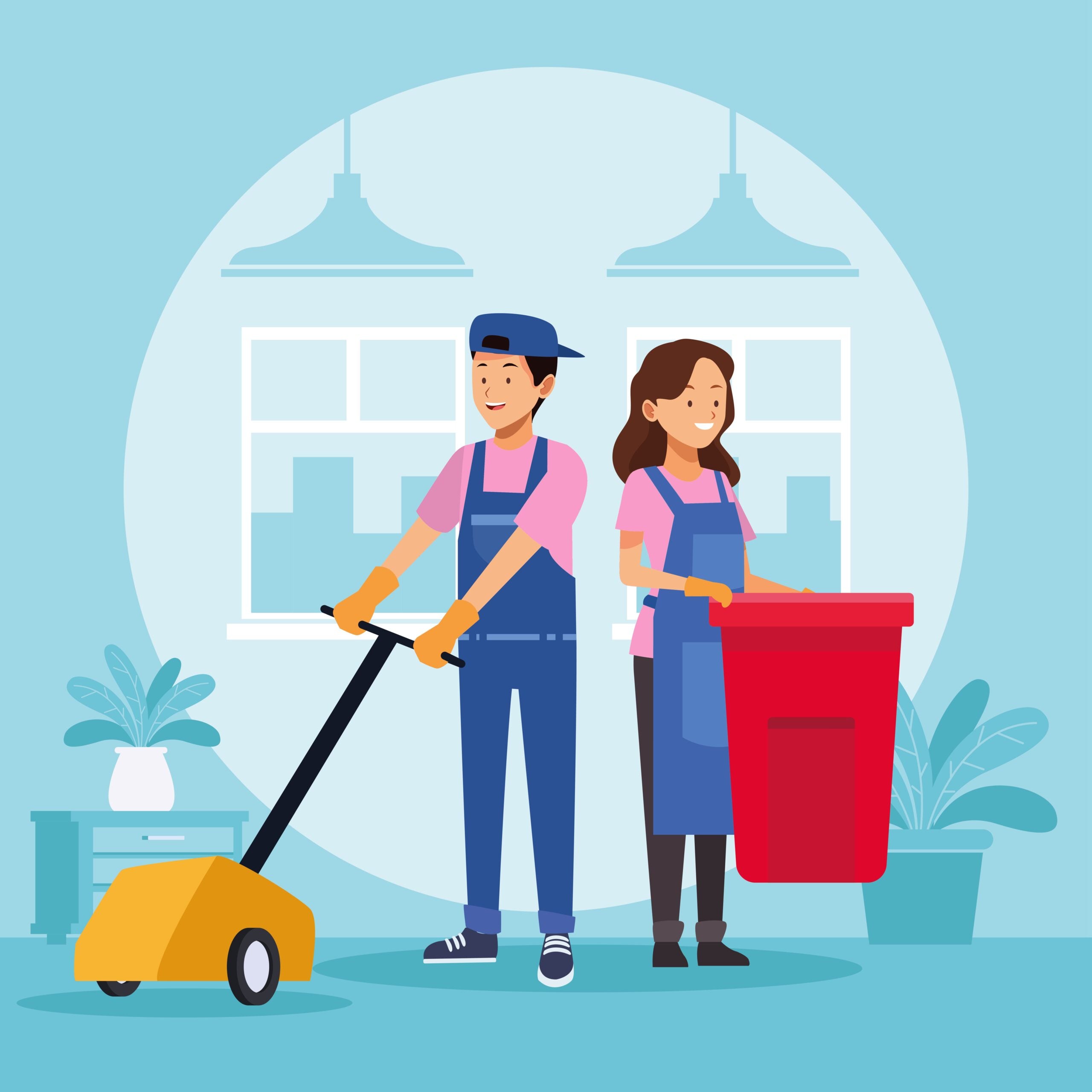 cleaning after a construction project